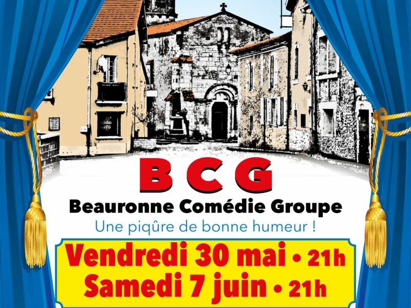 CLUB DE BEAURONNE : SOIREES THEATRE les 30 mai et 7 juin à 21h00
