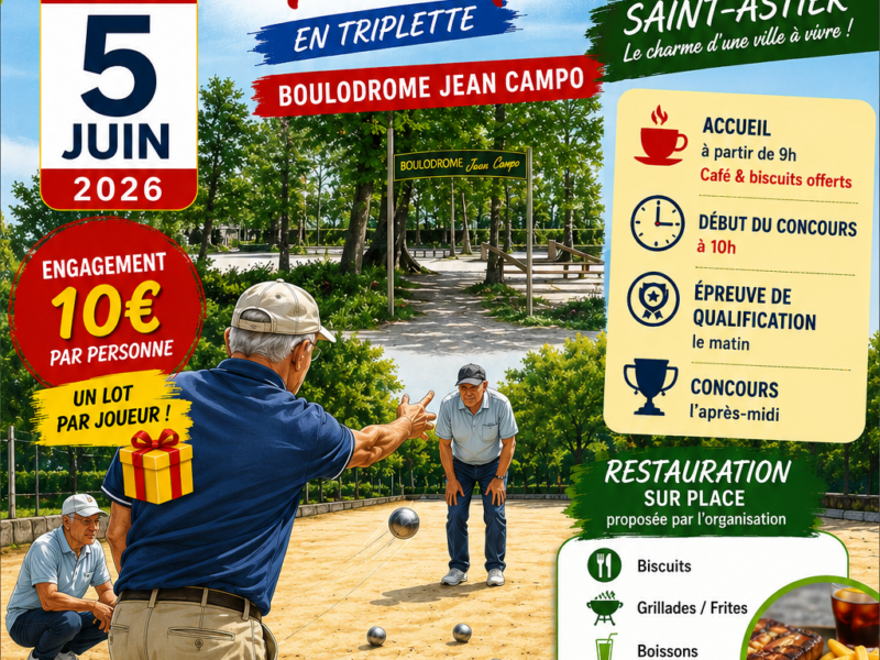 Fédération de la Dordogne : CONCOURS DE PETANQUE 2026
